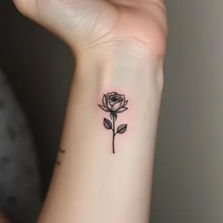 Simple Rose Tattoo Designs for Females: Small & Elegant Ideas