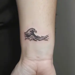 Simple Water Tattoo Ideas: Miniature Oceanic Artistry