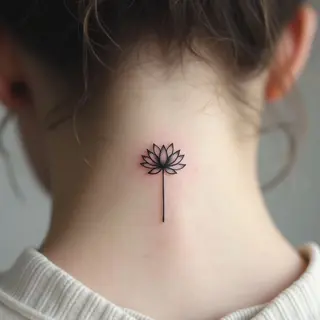 Small Back Neck Tattoo Designs for Women with Meaning