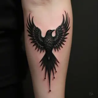 The Ominous Allure: Small Black Bird Tattoos & Their Meanings