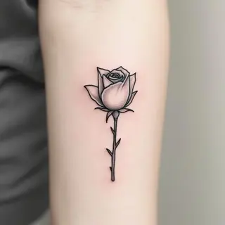 The Quiet Strength of a Small Black Rose Tattoo