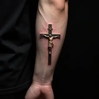 Small Christian Forearm Tattoos for Men