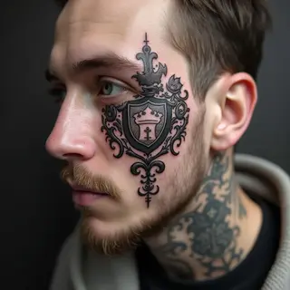 Small Face Tattoo Ideas for Men: A Medieval Perspective