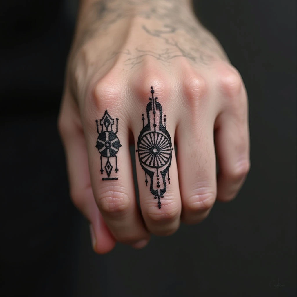 Small Finger Tattoo Designs for Men: Bold Statements in Miniature