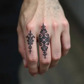 Small Finger Tattoo Designs for Men: Elegant Ornamental Ideas