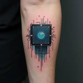 Small Forearm Tattoo Ideas for Guys: Cyberpunk & Beyond
