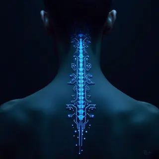 Small Neck Tattoo Ideas: Cybernetic Visions & Neon Circuits