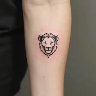 Minimalist Lion Tattoo: A Symbol of Courage and Strength