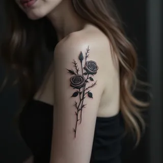 Subtle Shadows: Small Tattoo Designs for Women's Arms