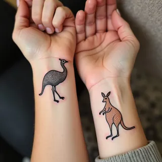 Small Tattoo Ideas for Sisters: Dreamtime Connections