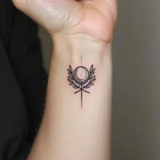 Minimalist Nature Tattoo Inspiration: A Delicate Wrist Design