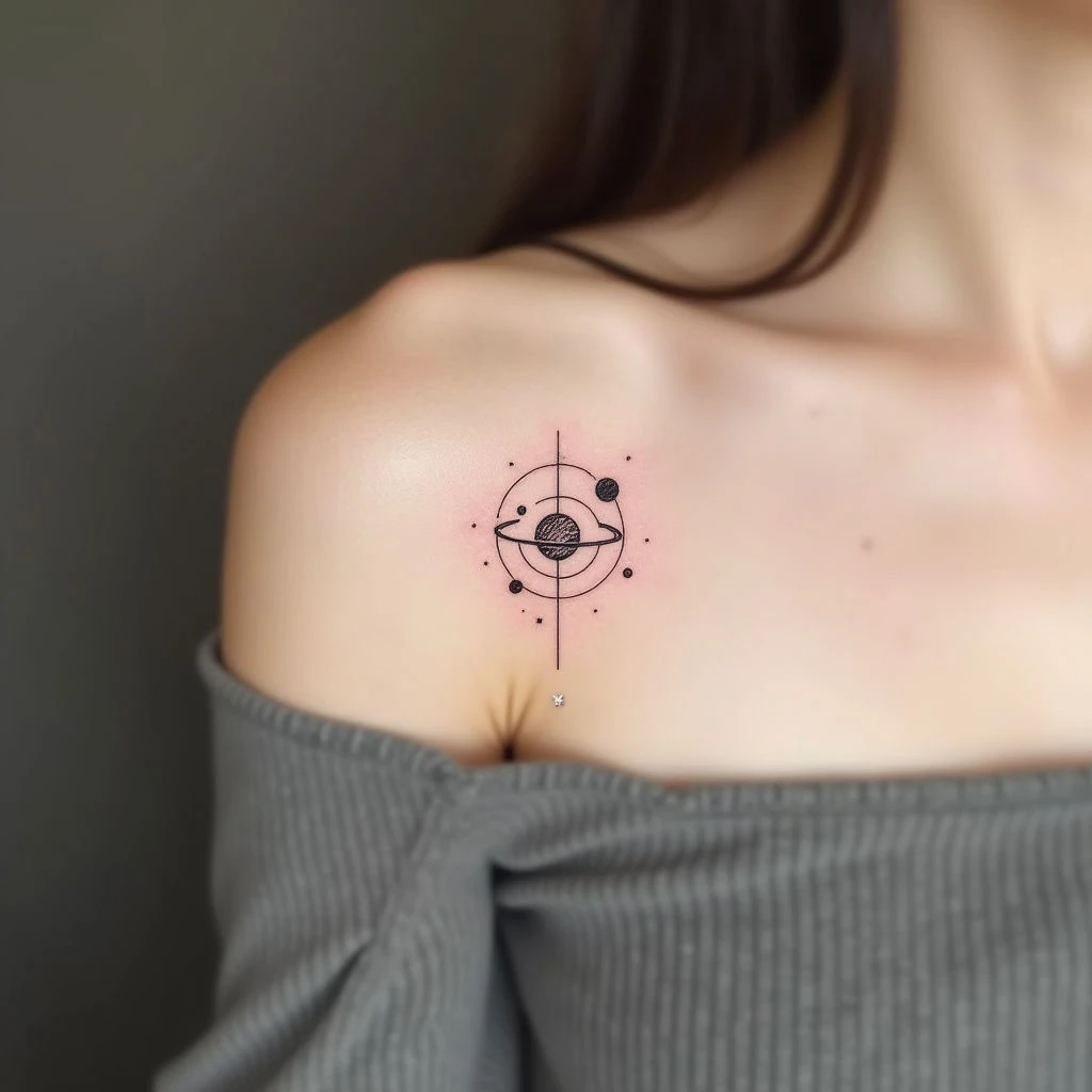Tiny Solar System Tattoos: A Cosmic Touch
