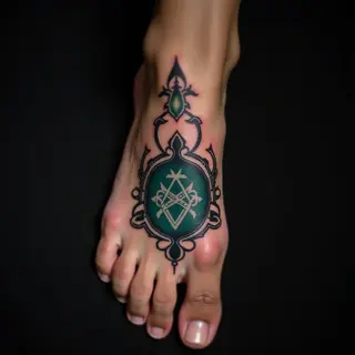 Foot Spiritual Tattoos: Small Blackwork Symbols & Their Meaning
