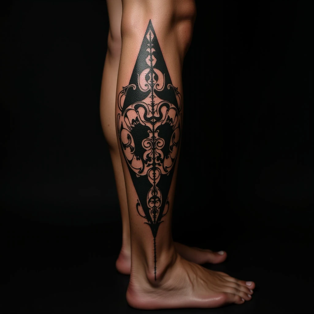 Surreal Calf Tattoos for Men: Meaningful Designs