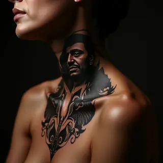 Surreal Family of 5 Neck Tattoos: Golden Bonds & Meaning