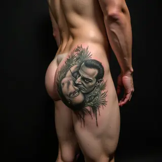Surreal Hip Tattoos for Boys: Father & Son Inspiration