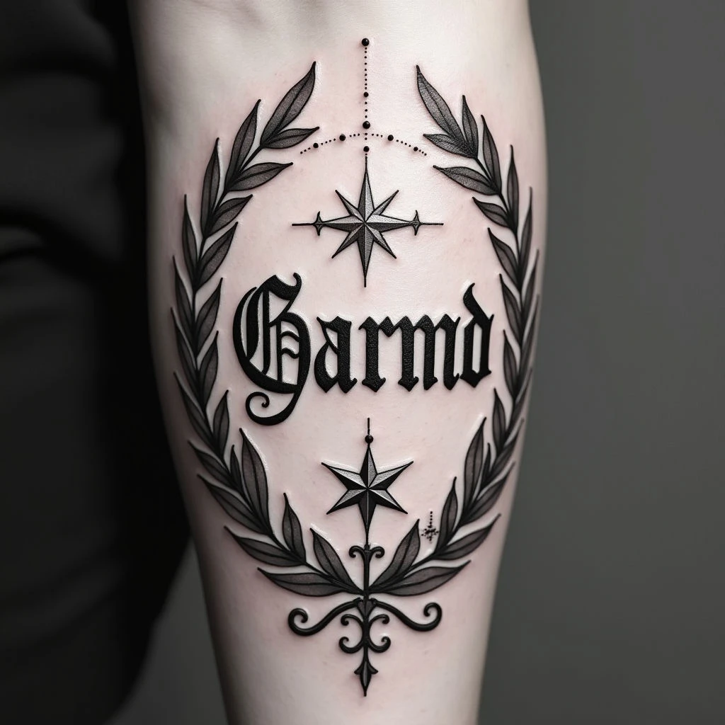 Timeless Tattoo Designs for a Man's Name: A Renaissance Portrait Approach