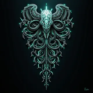 Bio-Organic Family Crests: Tattoo Designs Inspired by Living Machinery