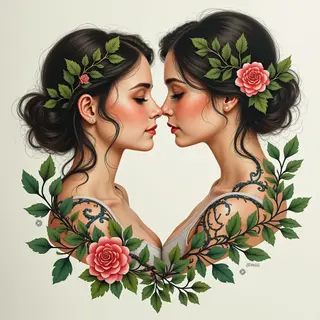 Matching Botanical Tattoos for Mothers and Daughters: A Blooming Connection