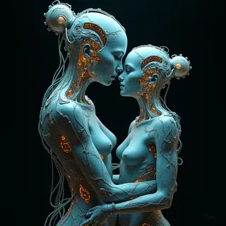Biomechanical Echoes: Tattoo Designs for Mothers & Daughters