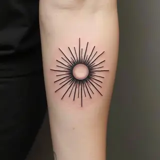 Minimalist Sun Tattoo: A Symbol of Hope and Renewal