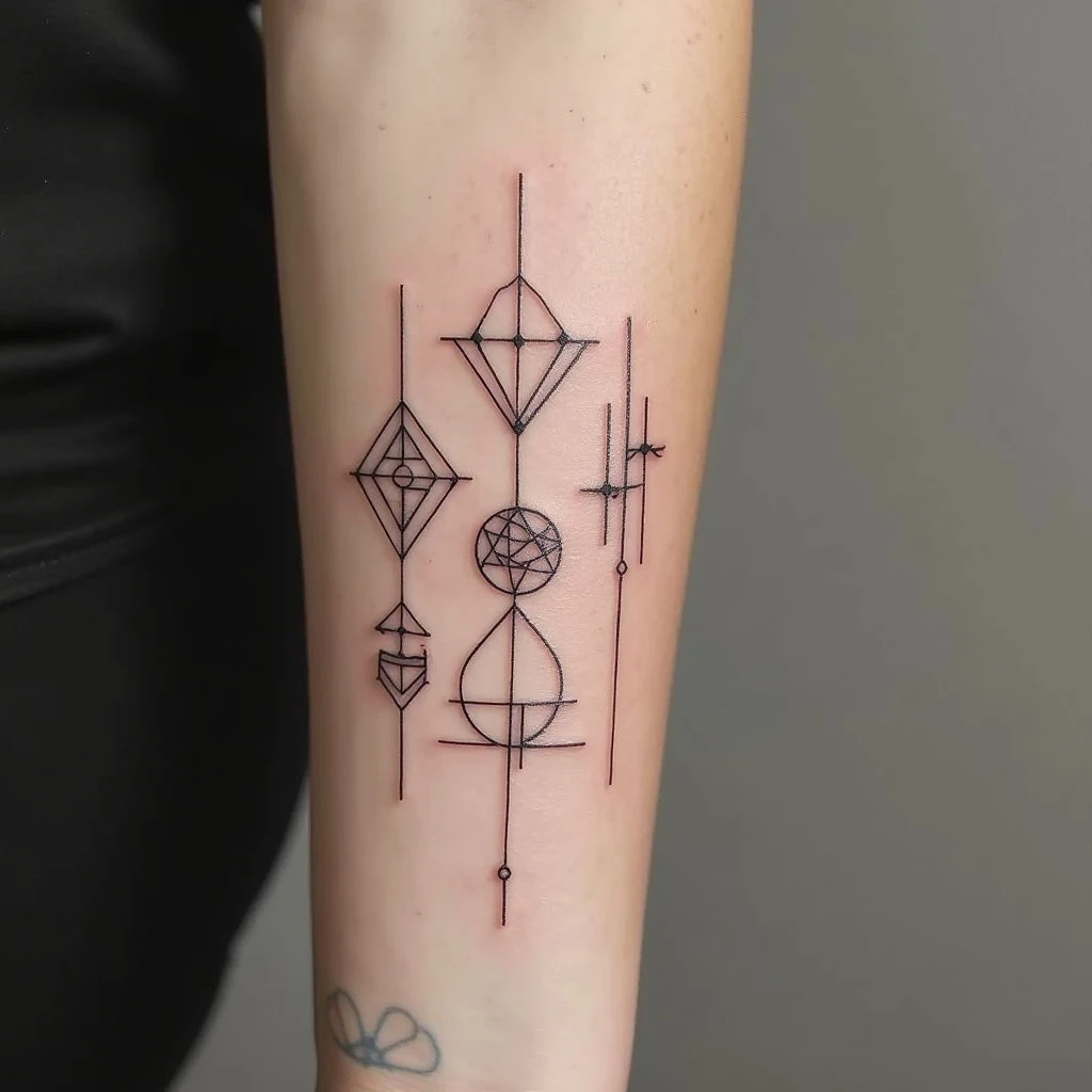 Minimalist Geometric Tattoo Collection