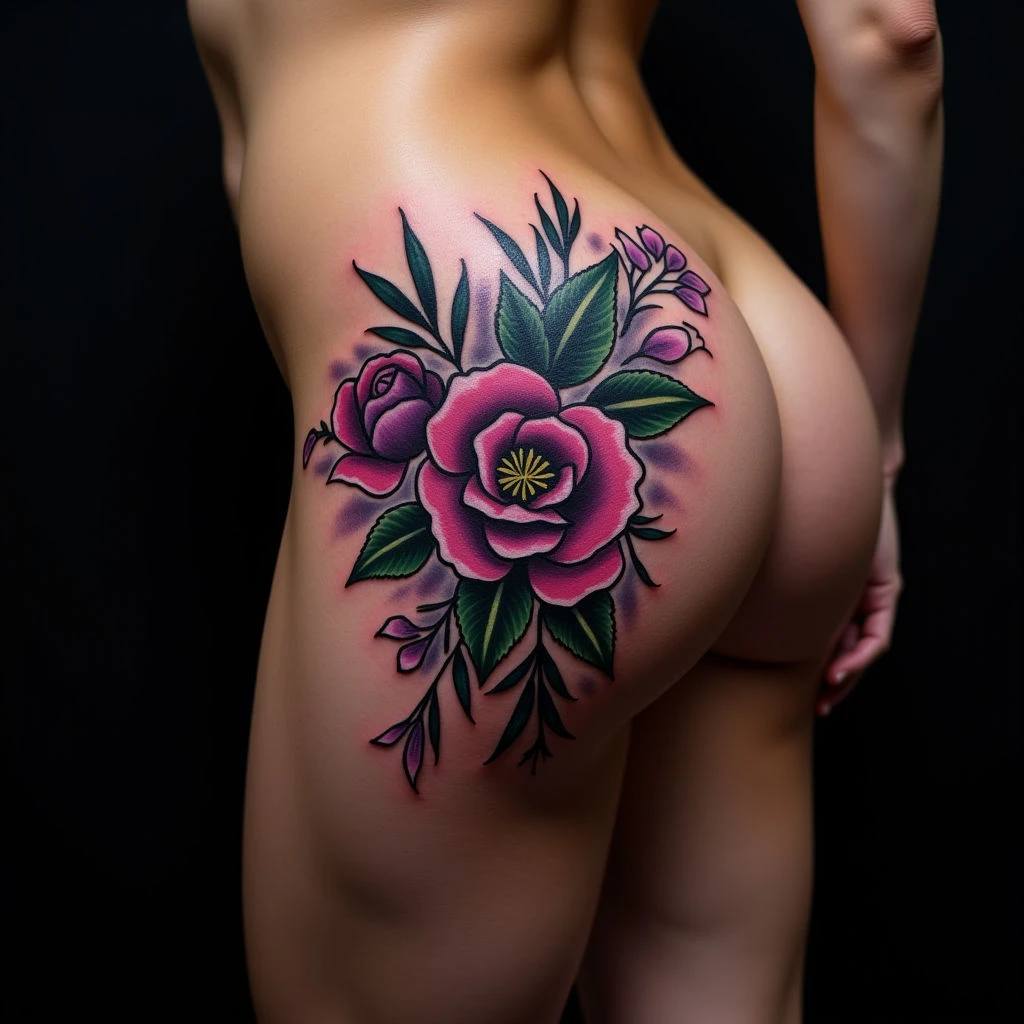 Bold Trash Polka Thigh Tattoo Designs for Women & Men