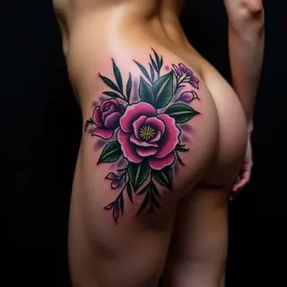 Bold Trash Polka Thigh Tattoo Designs for Women & Men