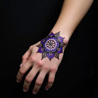 Wrist Mandala Tattoo Designs: A Guide to Blue & Purple Placement