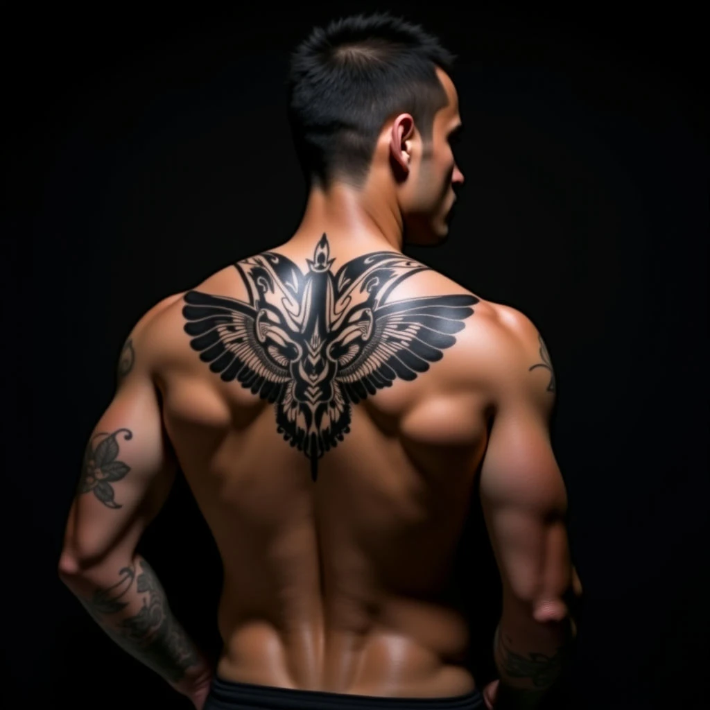 Small Behind-Ear Tattoos for Men: Black & Grey Inspiration