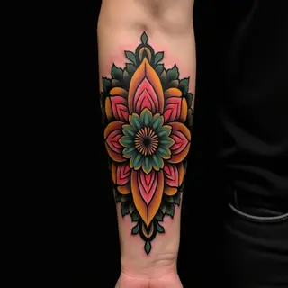 Vibrant Forearm Mandala Tattoos: Bold Designs & Placement Ideas