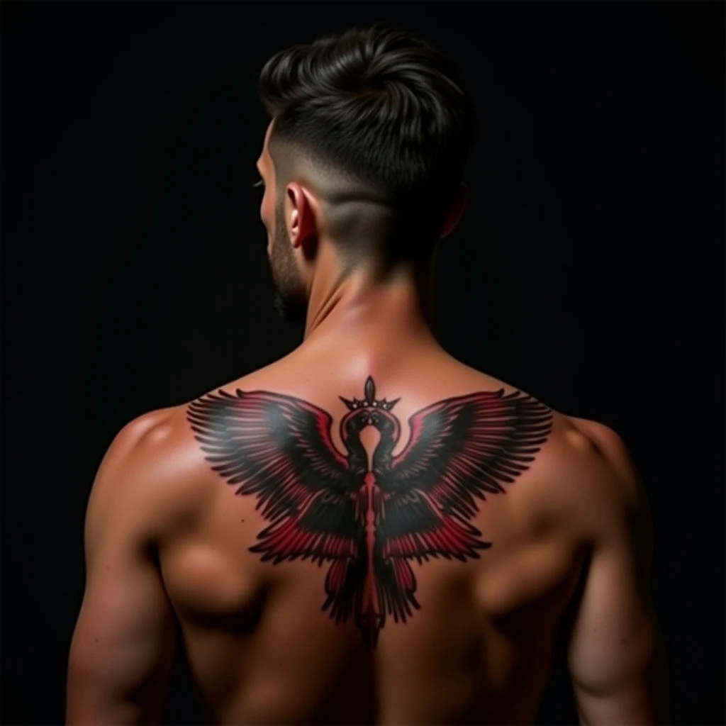 XXL Behind-Ear Tattoo: New School Red Design Ideas