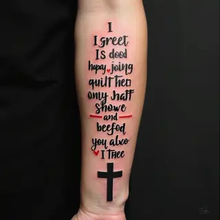 Scriptural Forearm Tattoo: A Testament of Faith