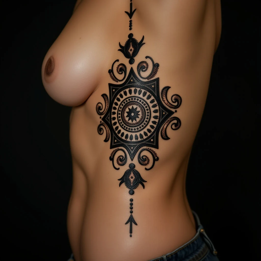 Henna Stain Cover-Up? Traditional Ribcage Tattoos Explained