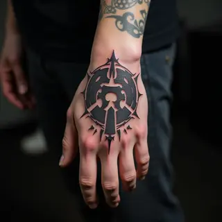 Subtle Strength: Pastel Biomechanical Tattoos for Men's Hands