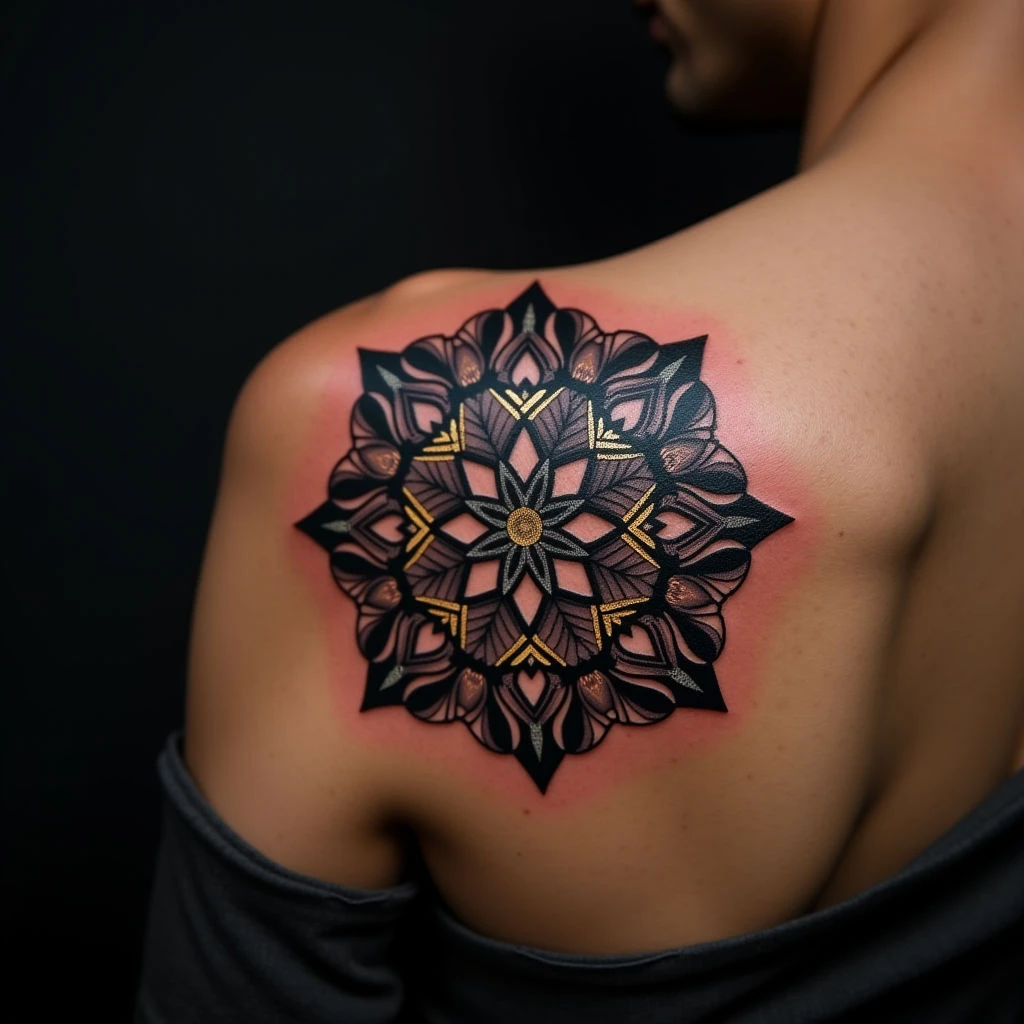 Subtle Shoulder Mandalas: Cool Tattoos with Hidden Meaning