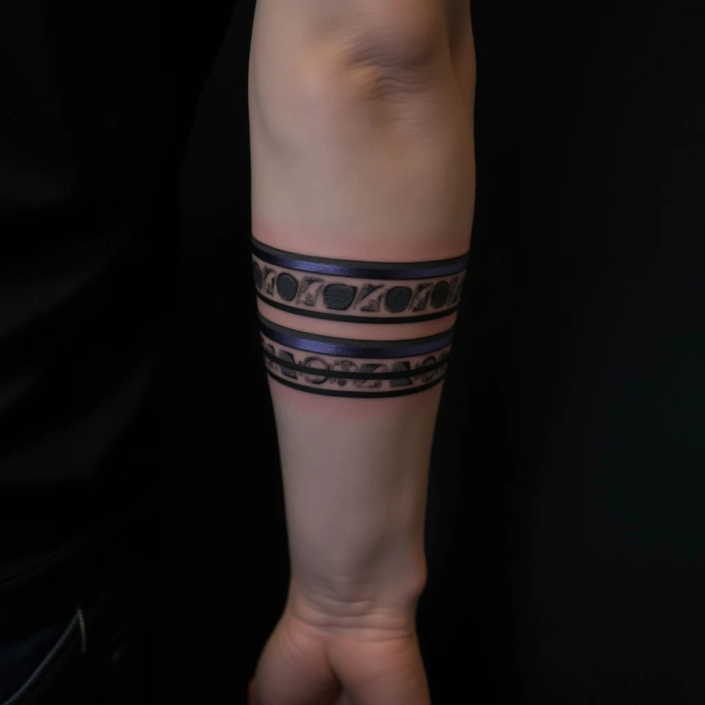 Two Line Arm Tattoos: Meaning & New School Style Guide