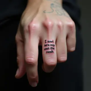 Delicate New School Quote Tattoos for Women (Finger Designs)