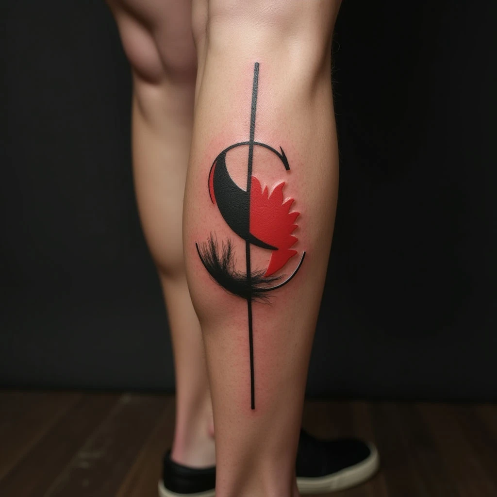 Line Band Tattoos: Meaning & Bold New School Leg Designs