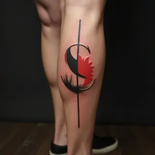 Line Band Tattoos: Meaning & Bold New School Leg Designs