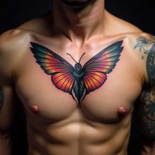 Watercolor Sternum Tattoos for Men: Meaningful Designs & Symbolism