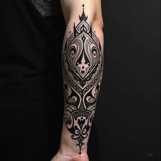 Intricate Tribal Sleeve Tattoo Design