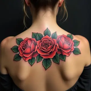 Classic Rose Tattoo Design for Men