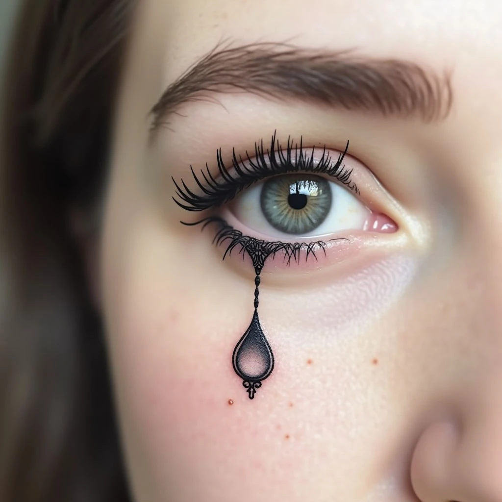 Tear Drop Tattoo Near Eye: Meaning & Design Considerations