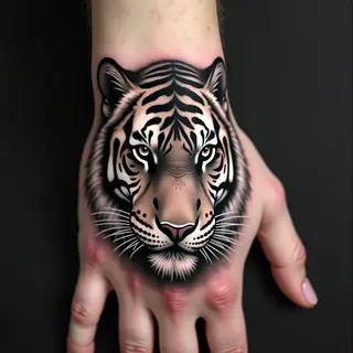 Majestic Tiger Tattoo: A Blend of Realism and Illustration
