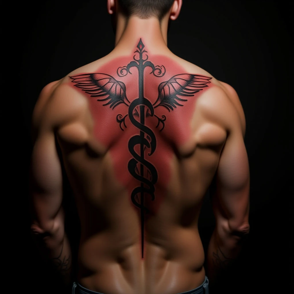 Traditional Mom & Dad Tattoo on Back: A Powerful Tribute