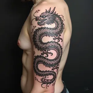 Majestic Japanese Dragon Tattoo: A Symbol of Power and Wisdom