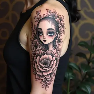 Namakubi and Floral Design: A Traditional Japanese Tattoo Inspiration