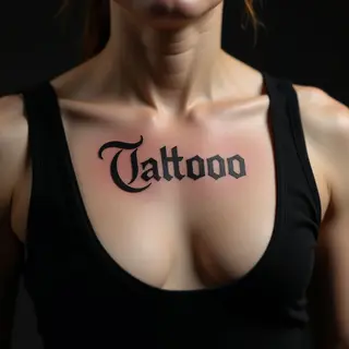 Classic Name Tattoos: Traditional Fonts for Your Chest