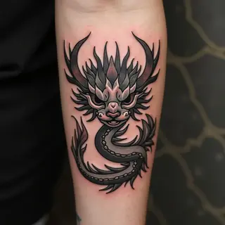 Traditional Tattoo Design on Forearm